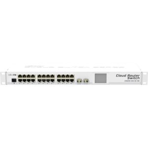 Switch CRS226-24G-2S+RM cu 24x gigabit ethernet, 2x SFP+ (10G), port serial RJ45